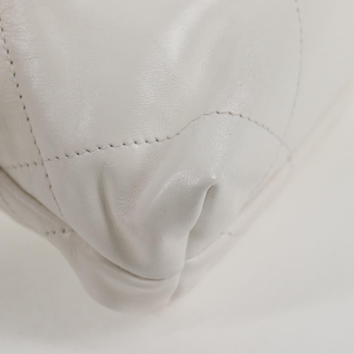 Chanel White Leather Chanel 22