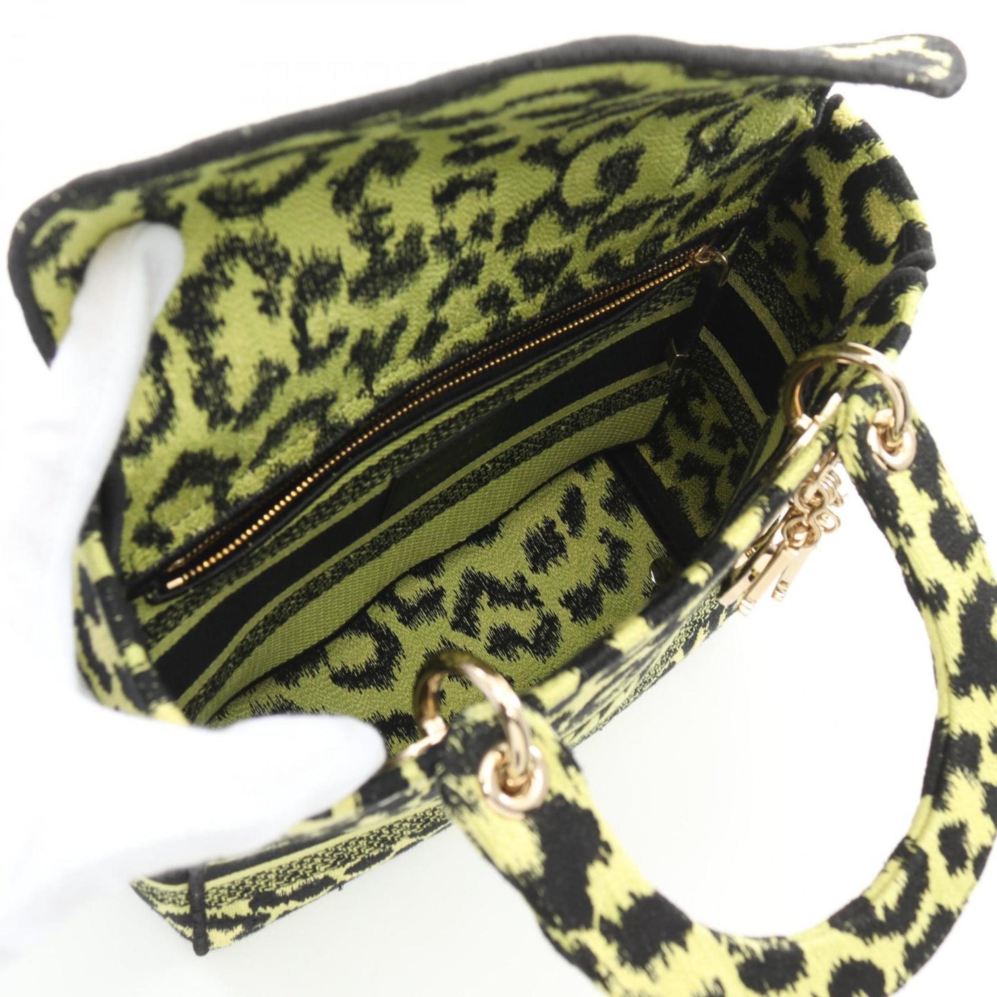 Dior Green Canvas Lady Dior