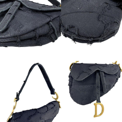 Dior Black Canvas Saddle