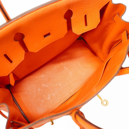 Hermès Orange Leather Birkin 30