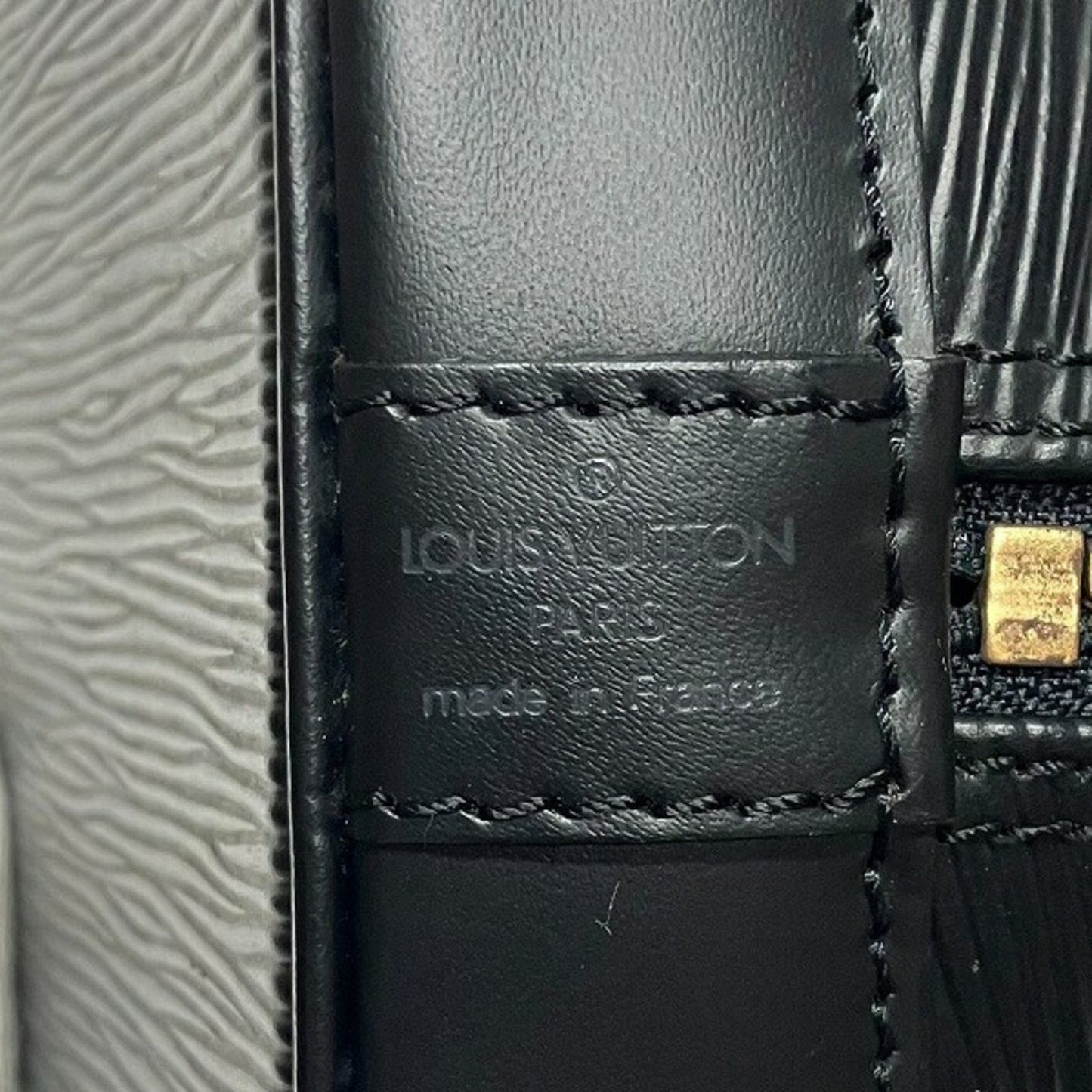 Louis Vuitton Black Leather Alma