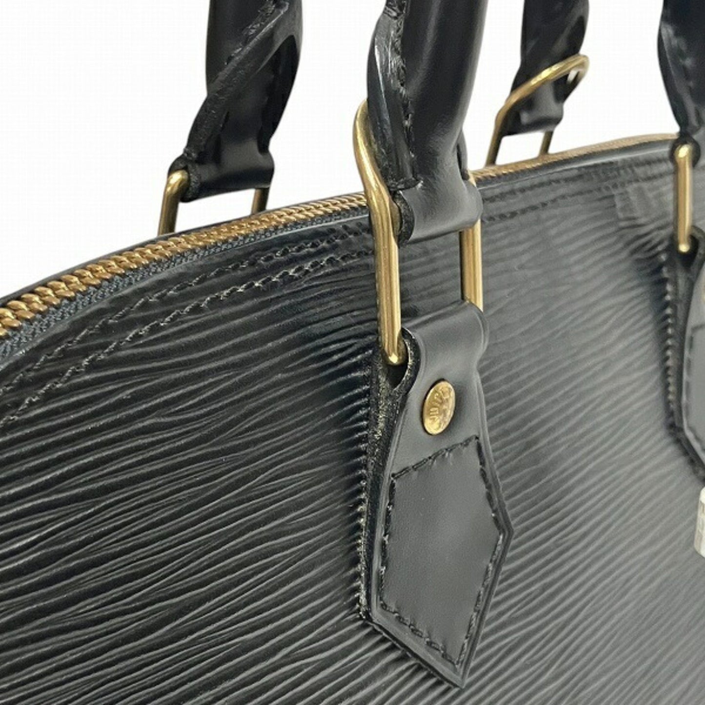 Louis Vuitton Black Leather Alma