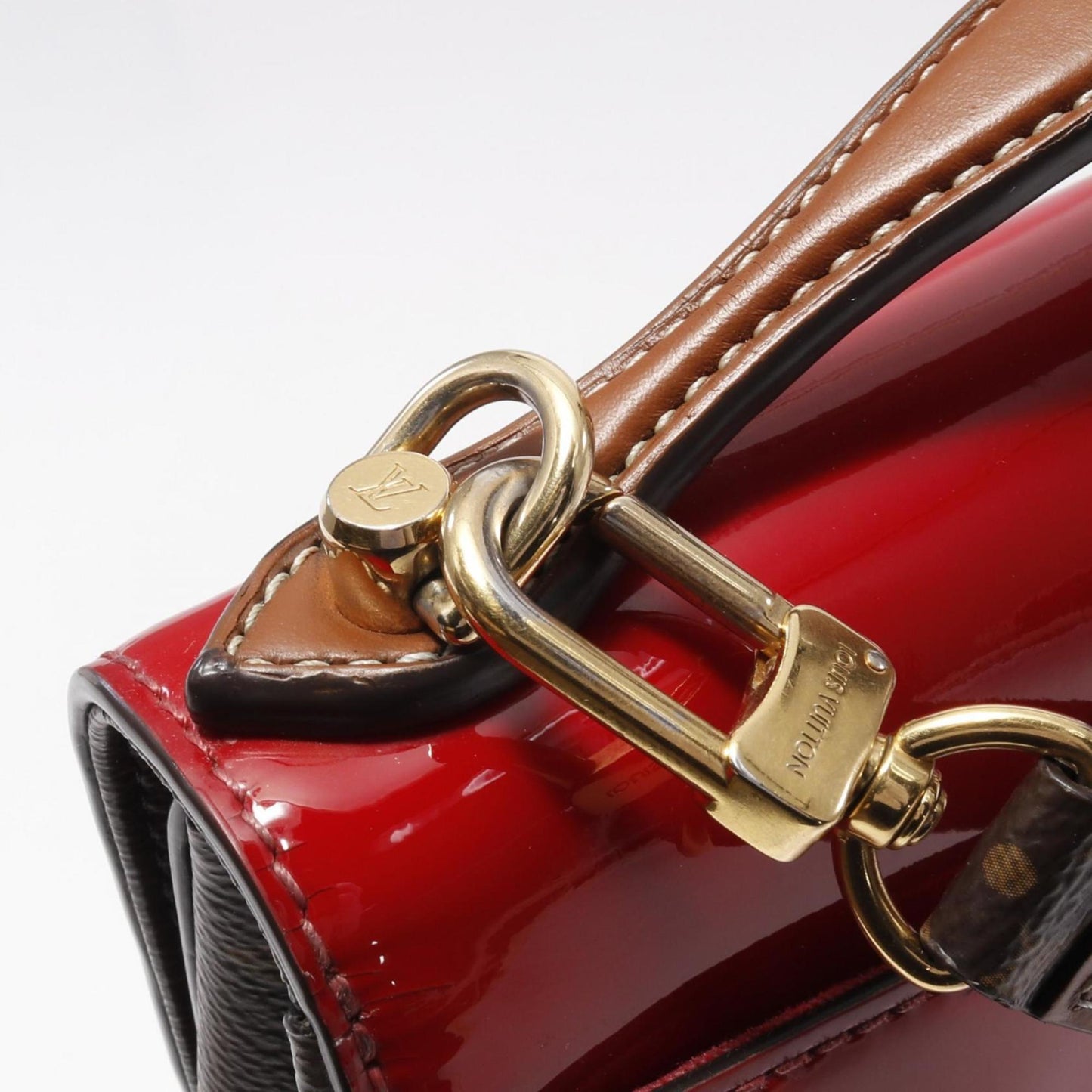 Louis Vuitton Red Patent Leather Cherrywood
