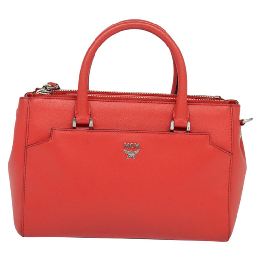 Mcm Red Leather Handbag