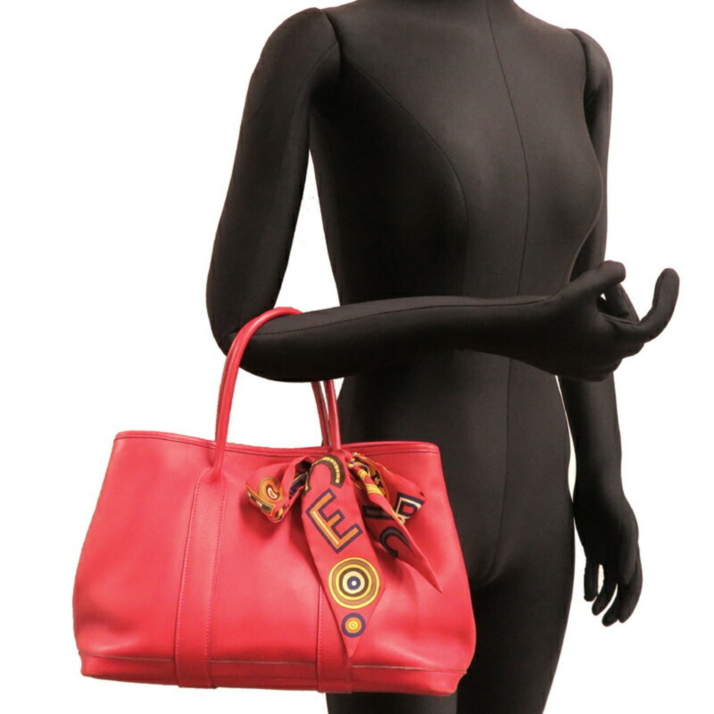 Hermès Red Leather Garden Party