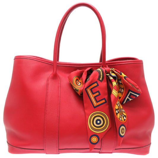 Hermès Red Leather Garden Party