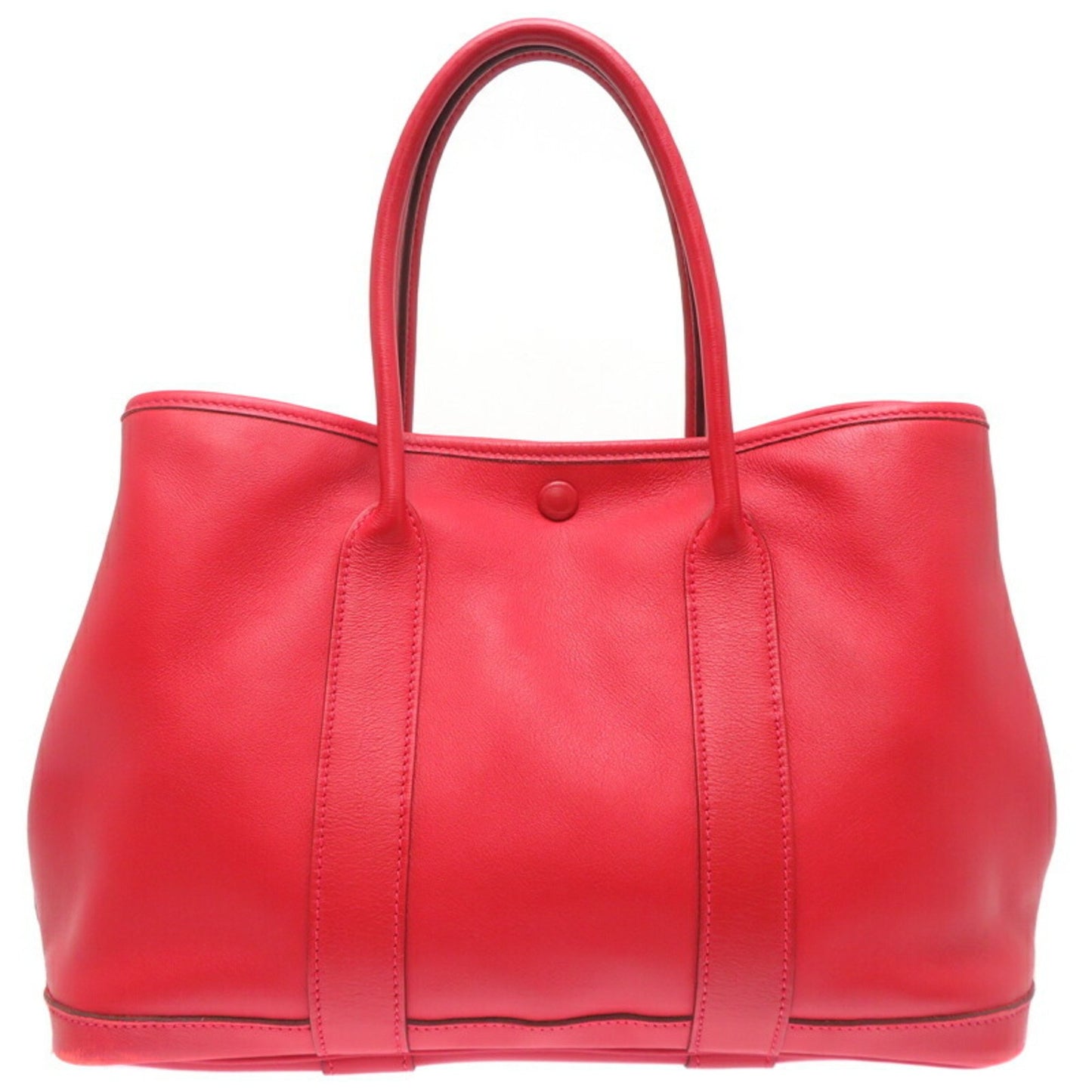 Hermès Red Leather Garden Party