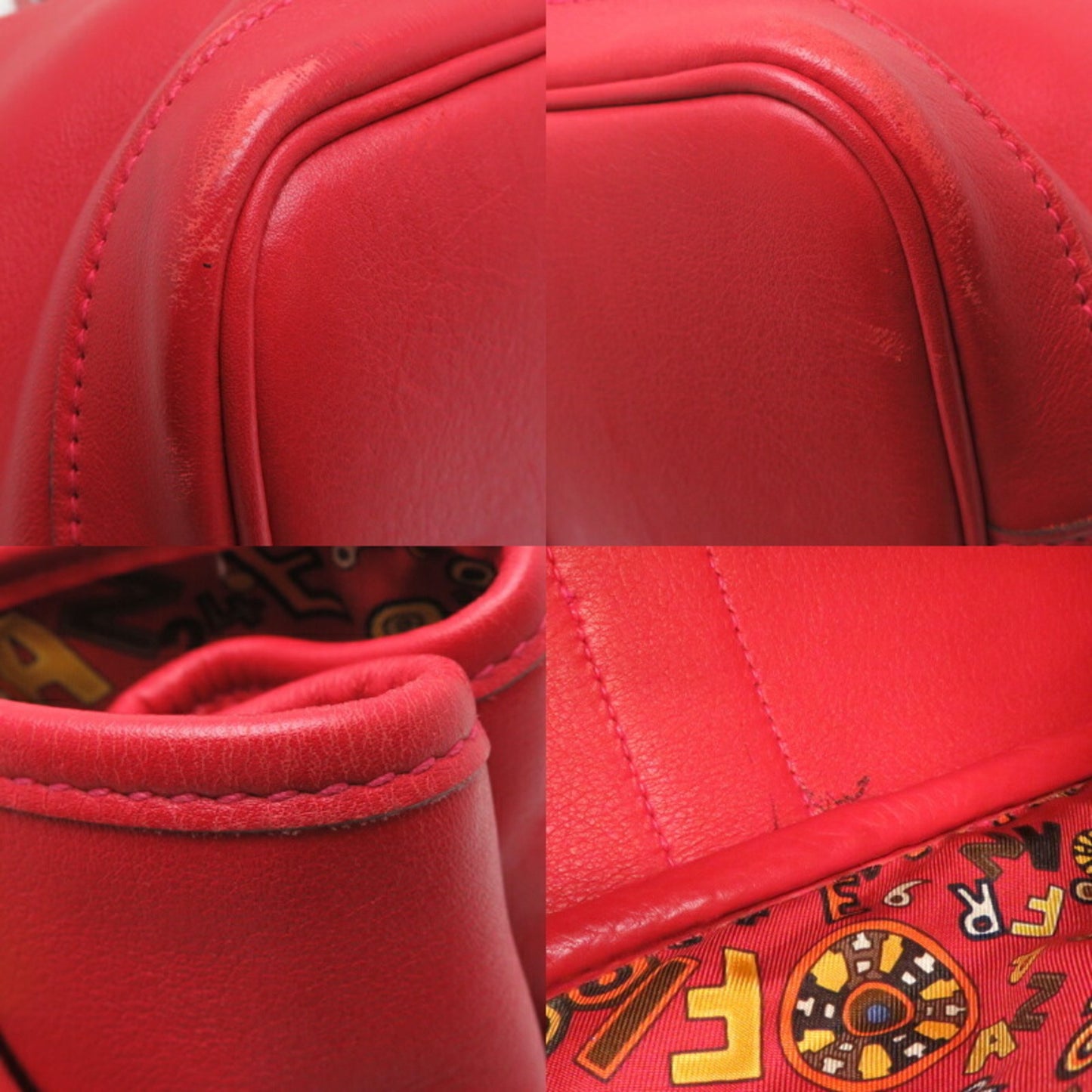 Hermès Red Leather Garden Party