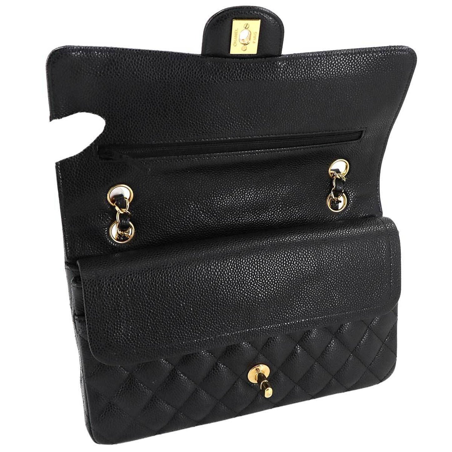 Chanel Black Leather Timeless