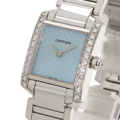 Cartier Blue White Gold Tank Française