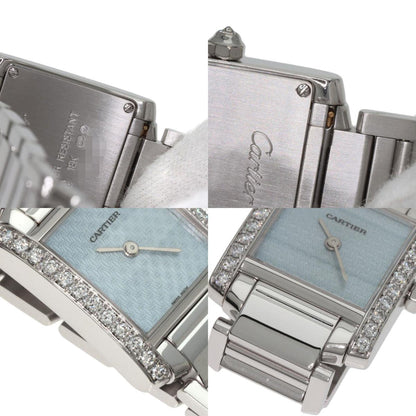 Cartier Blue White Gold Tank Française