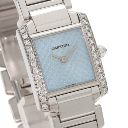 Cartier Blue White Gold Tank Française