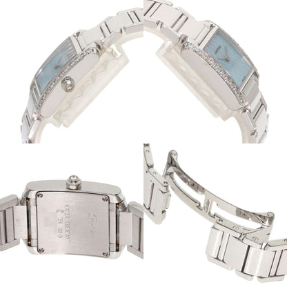 Cartier Blue White Gold Tank Française