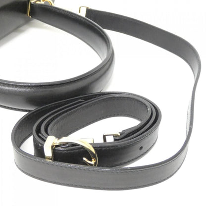 Salvatore Ferragamo Black Leather Gancini