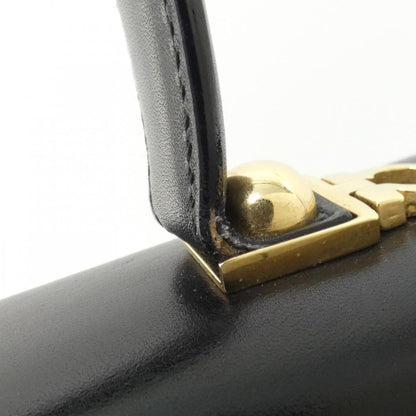Salvatore Ferragamo Black Leather Gancini