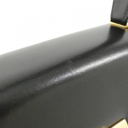 Salvatore Ferragamo Black Leather Gancini