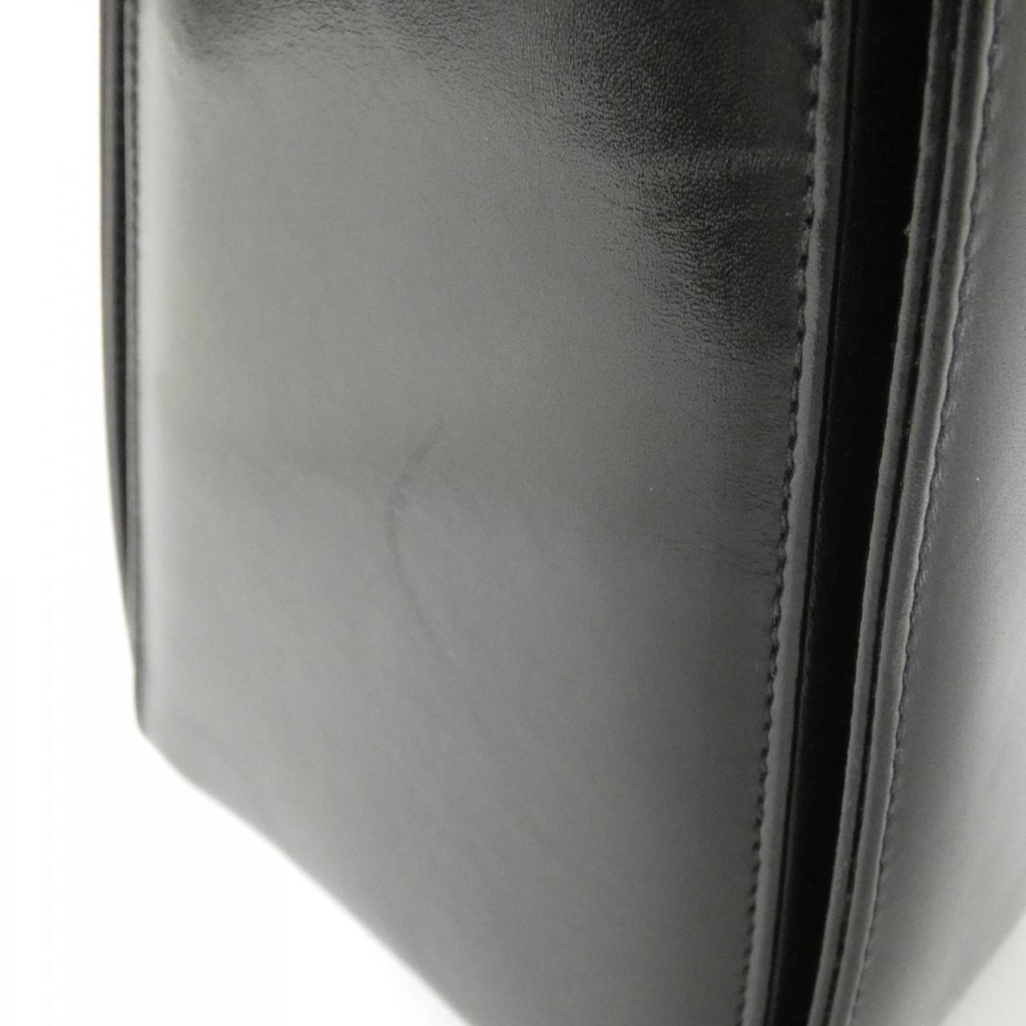 Salvatore Ferragamo Black Leather Gancini