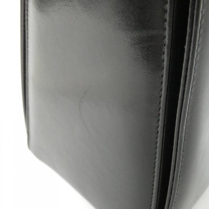 Salvatore Ferragamo Black Leather Gancini