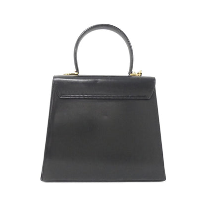 Salvatore Ferragamo Black Leather Gancini