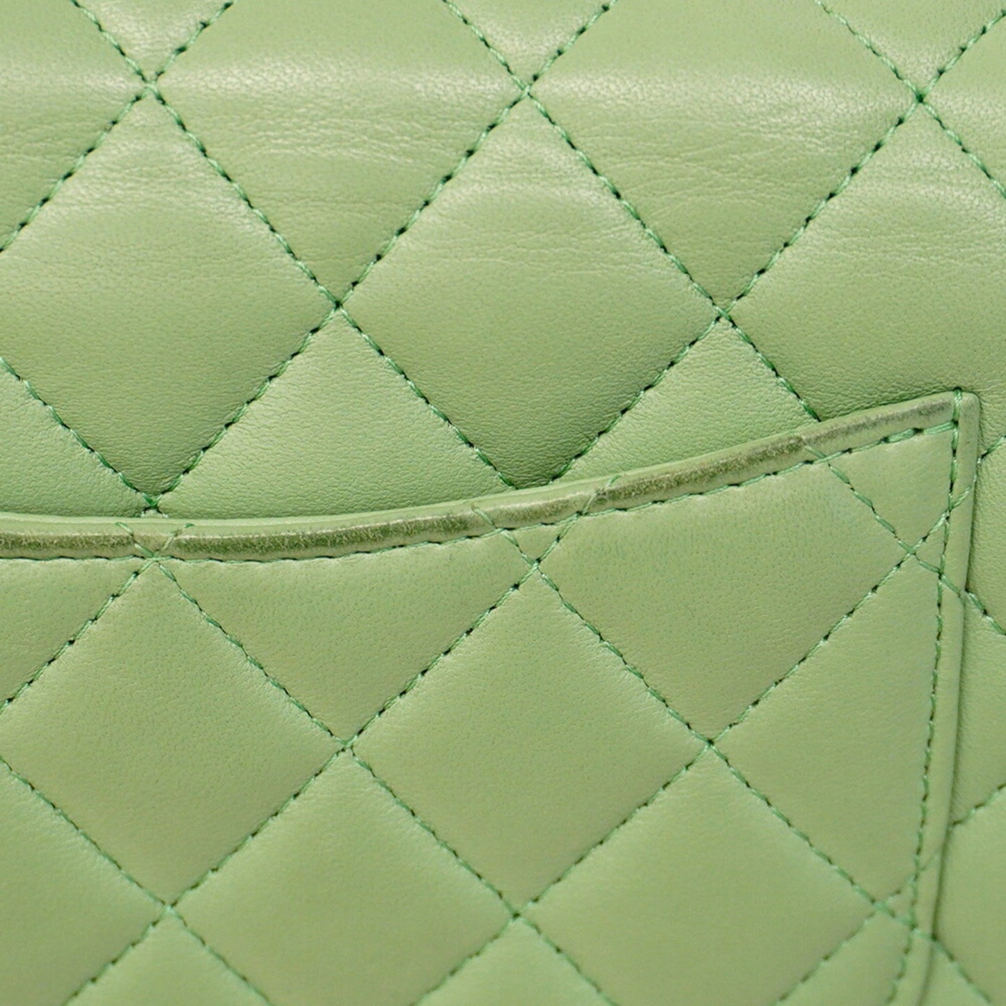 Chanel Green Leather Coco Handle