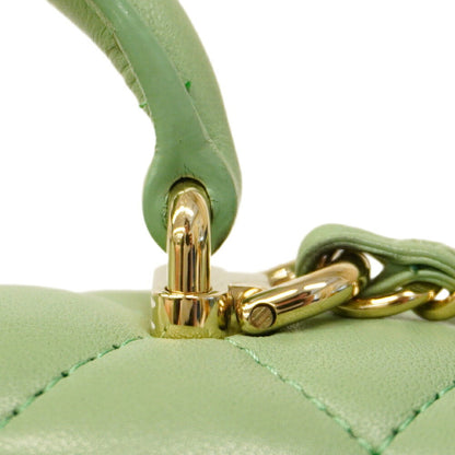 Chanel Green Leather Coco Handle