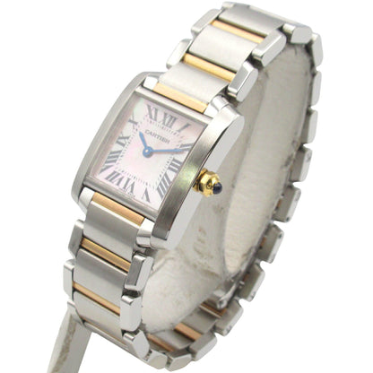 Cartier Pink Gold And Steel Tank Française
