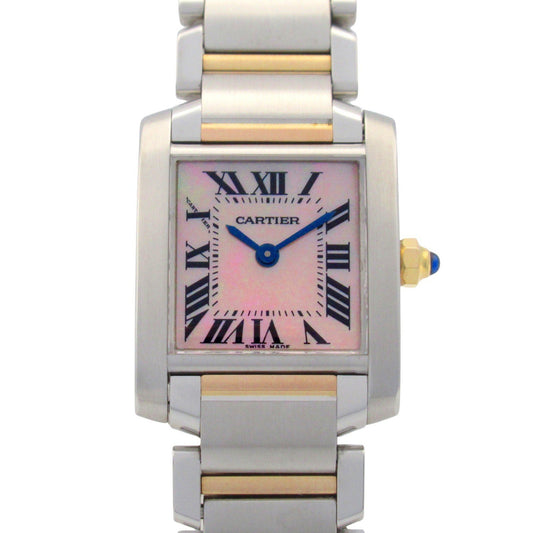 Cartier Pink Gold And Steel Tank Française