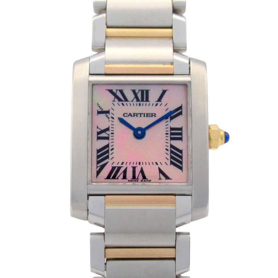 Cartier Pink Gold And Steel Tank Française