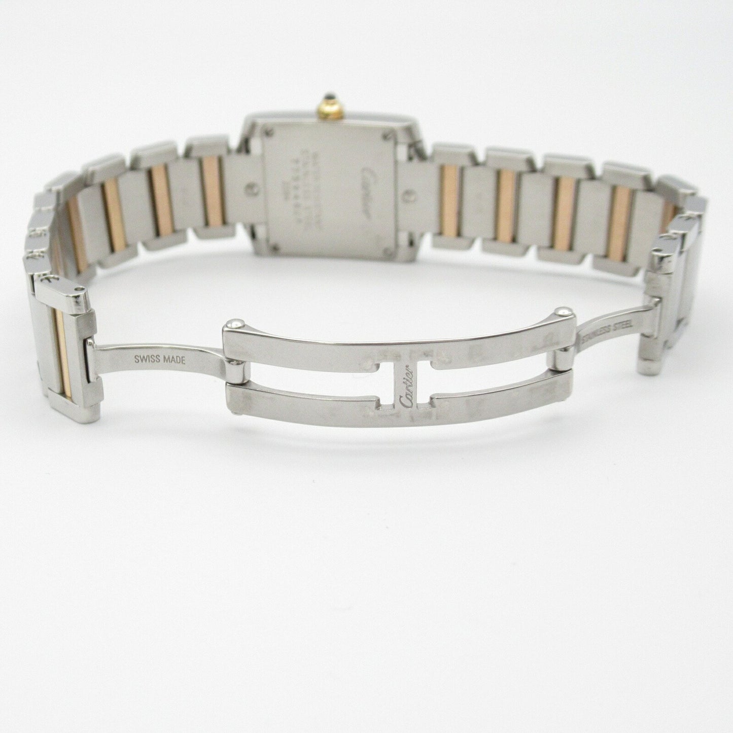 Cartier Pink Gold And Steel Tank Française