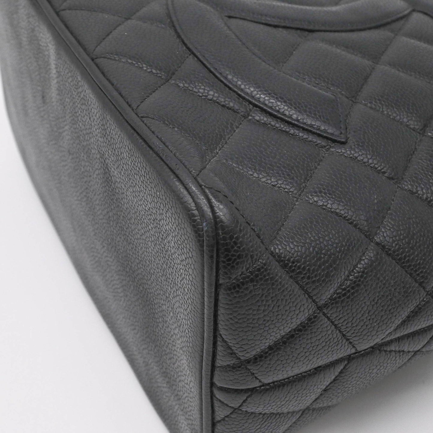 Chanel Black Leather Medaillon