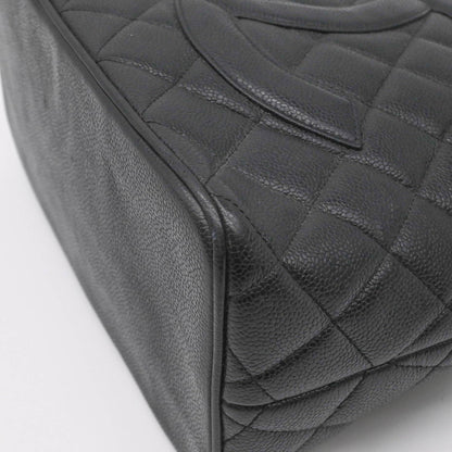 Chanel Black Leather Medaillon