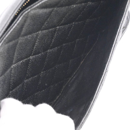 Chanel Black Leather Medaillon