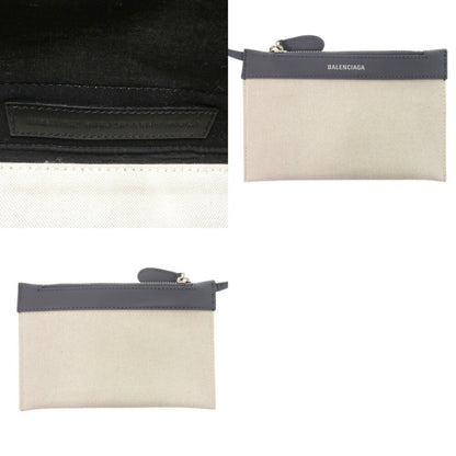 Balenciaga Brown Canvas Navy Cabas
