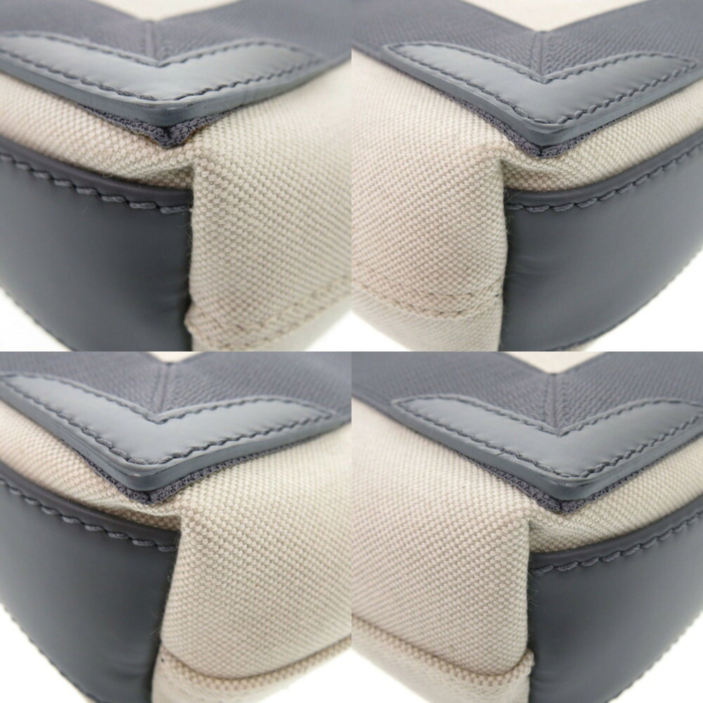 Balenciaga Brown Canvas Navy Cabas