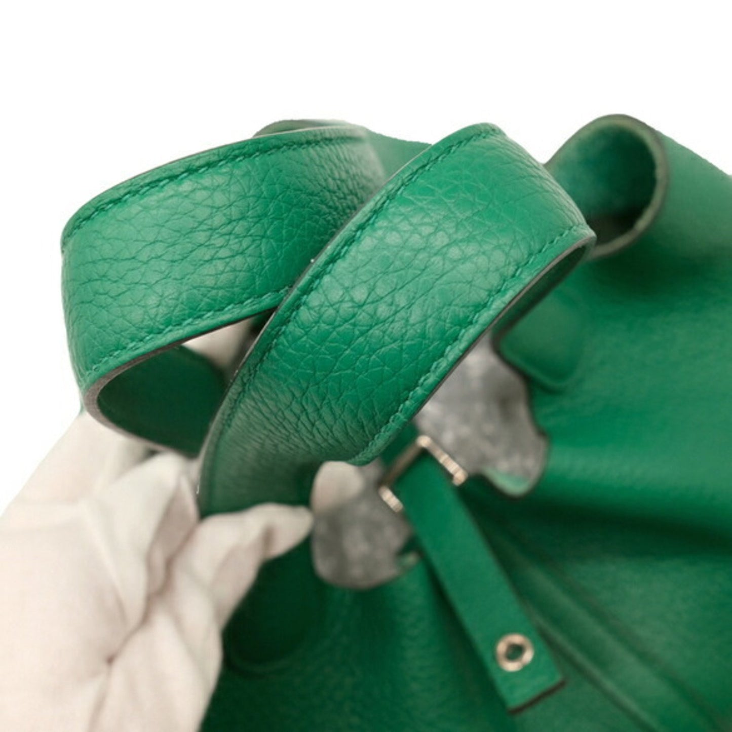 Hermès Green Leather Picotin Lock