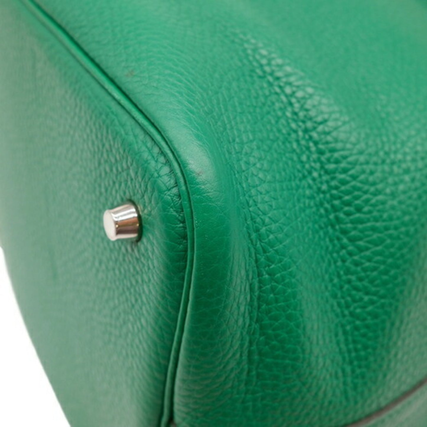 Hermès Green Leather Picotin Lock