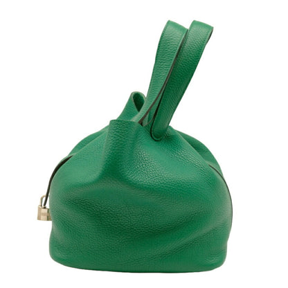 Hermès Green Leather Picotin Lock
