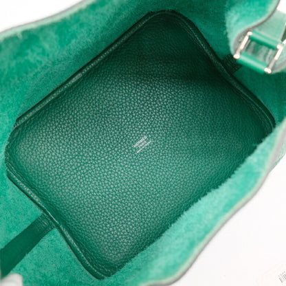 Hermès Green Leather Picotin Lock