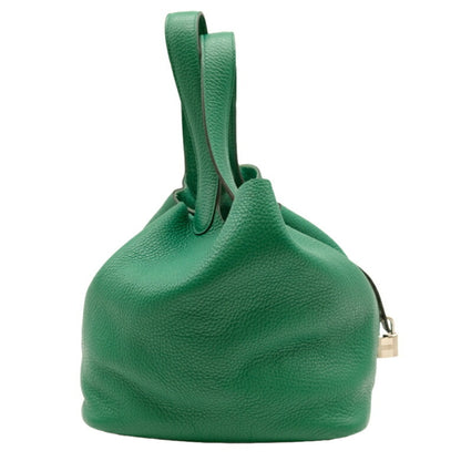 Hermès Green Leather Picotin Lock