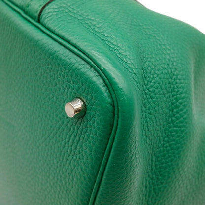 Hermès Green Leather Picotin Lock