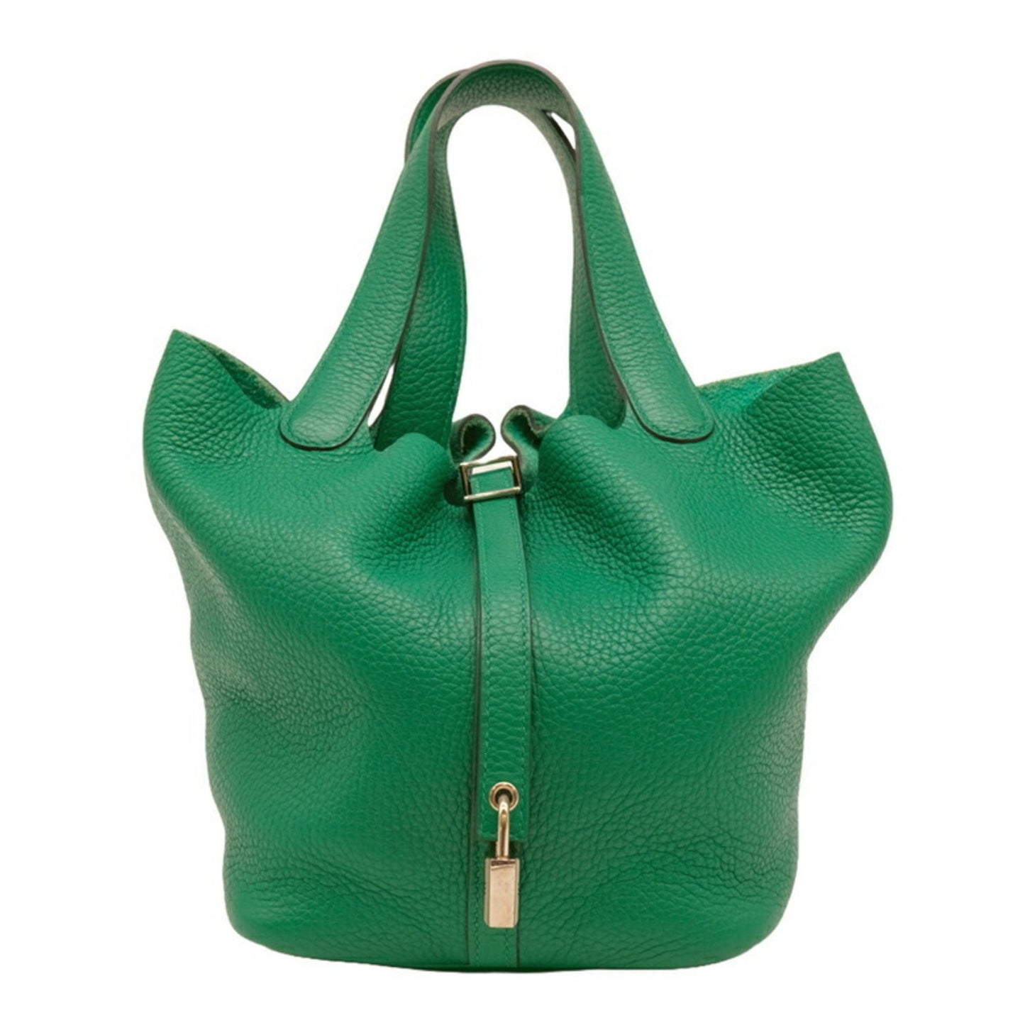 Hermès Green Leather Picotin Lock