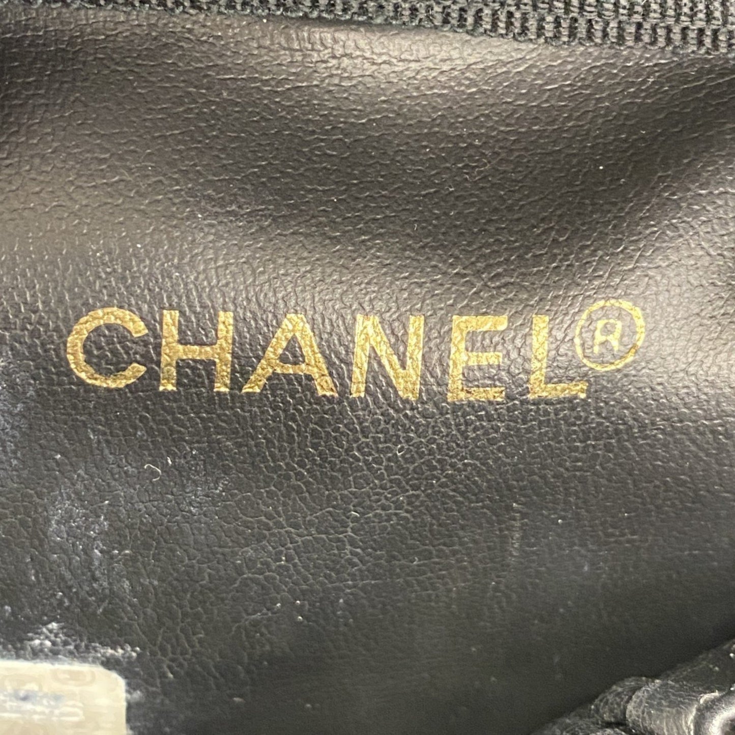 Chanel Black Leather Vanity