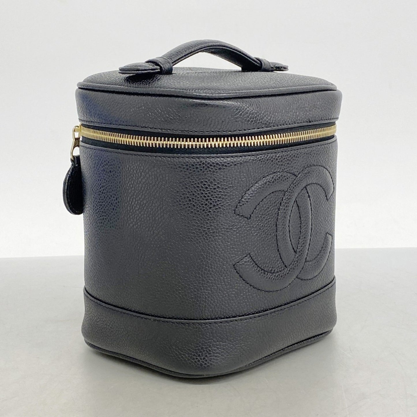 Chanel Black Leather Vanity