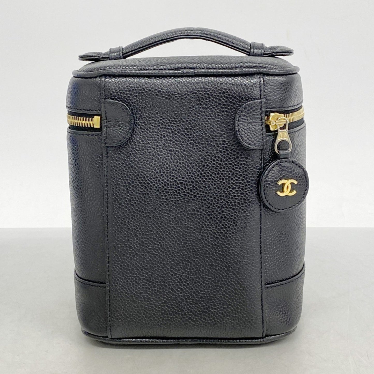 Chanel Black Leather Vanity