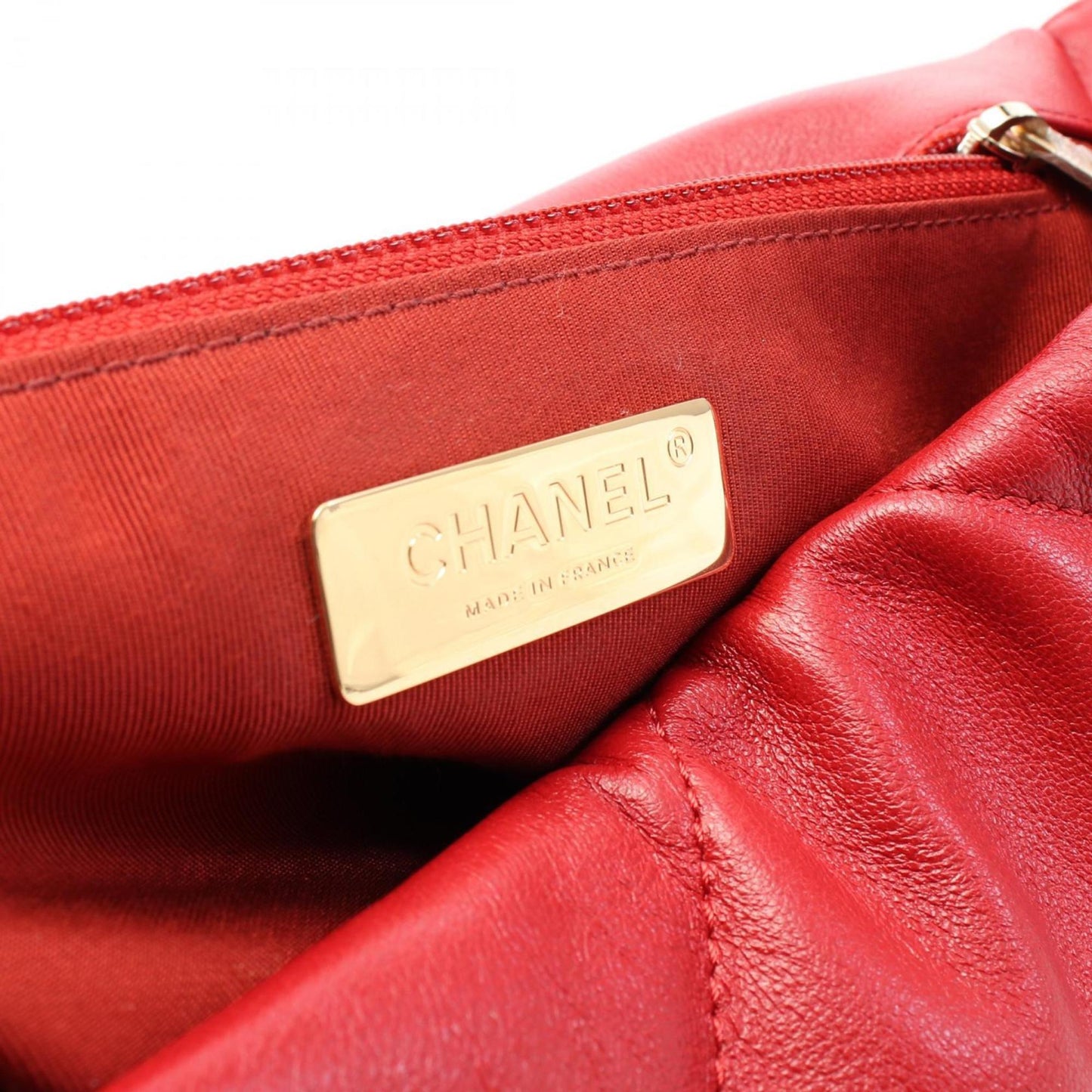 Chanel Red Leather Chanel 19