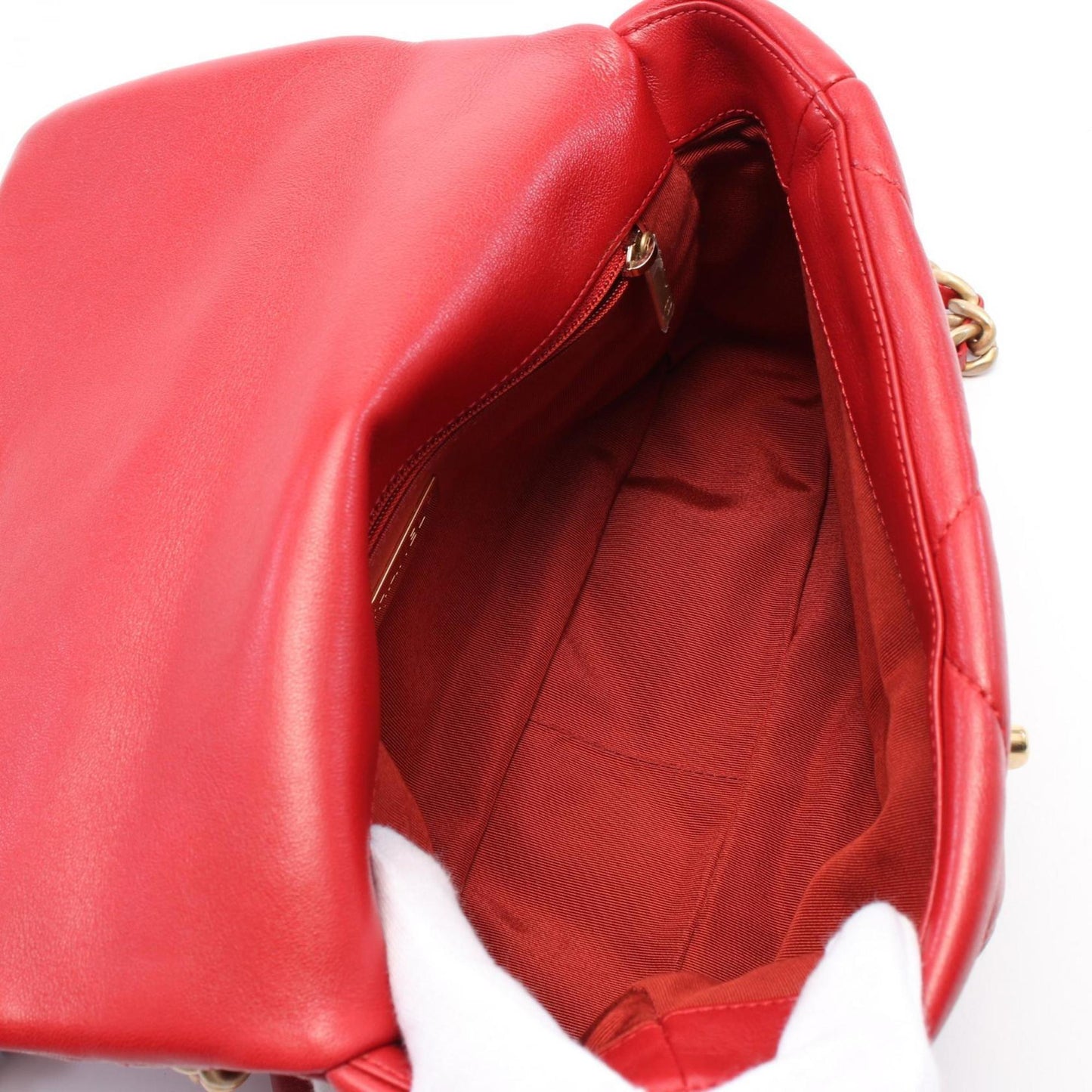Chanel Red Leather Chanel 19