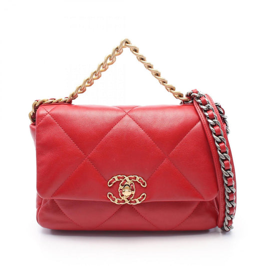 Chanel Red Leather Chanel 19