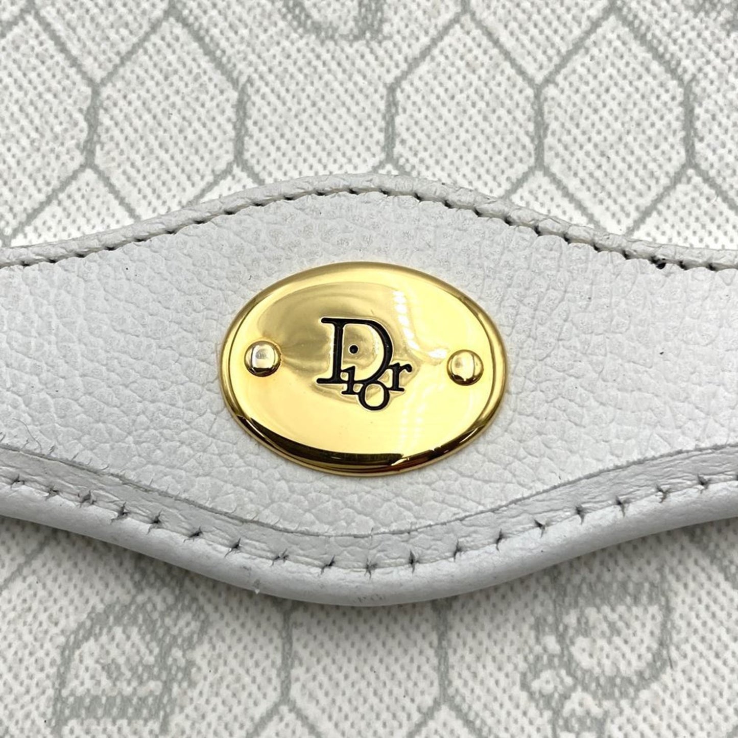 Dior White Canvas Honeycomb