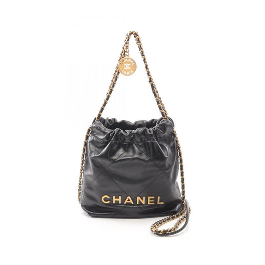 Chanel Black Leather Chanel 22