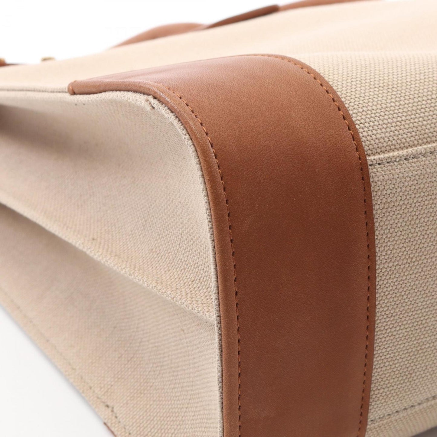 Saint Laurent Brown Canvas Sac De Jour Large